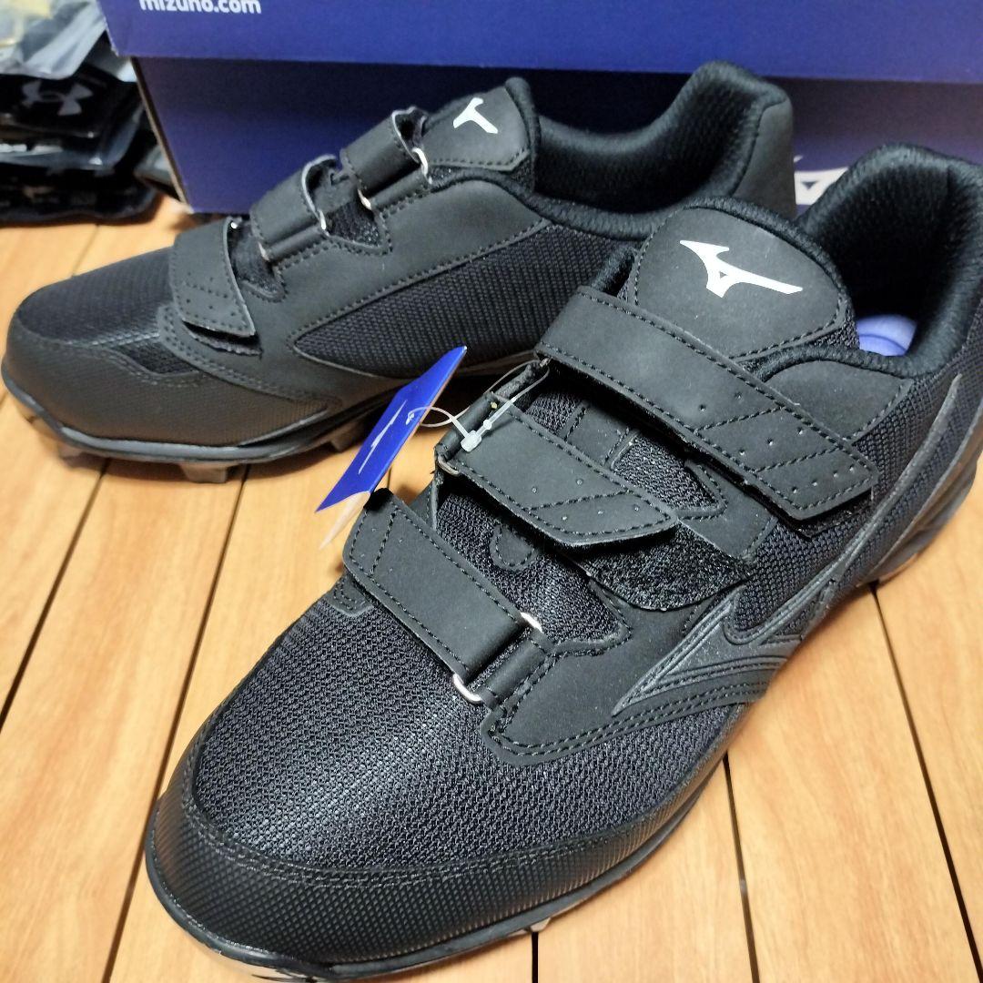 新品 現品限り ミズノ ポイント スパイク 28.5センチ マジックベルト