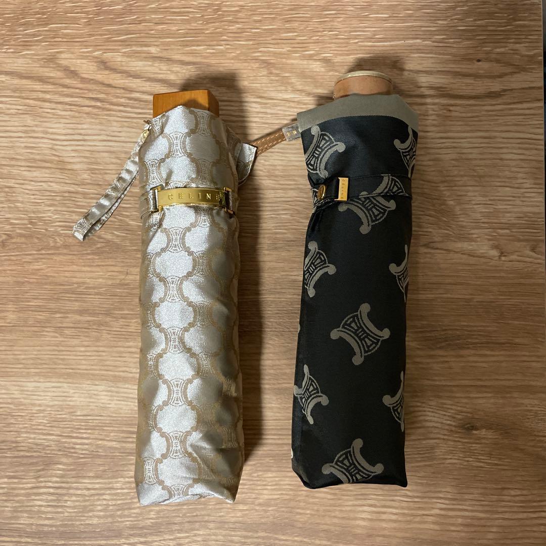 新品未使用品　CELINE トリオンフ柄　マカダム柄　折り畳み傘