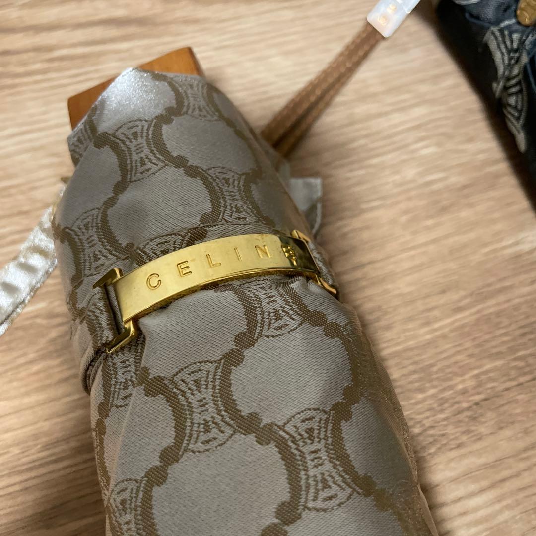 新品未使用品　CELINE トリオンフ柄　マカダム柄　折り畳み傘