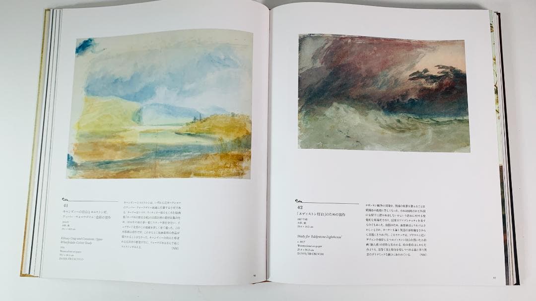 ターナー（1775-1851）の初期から後期に至るまでの作品を収録。