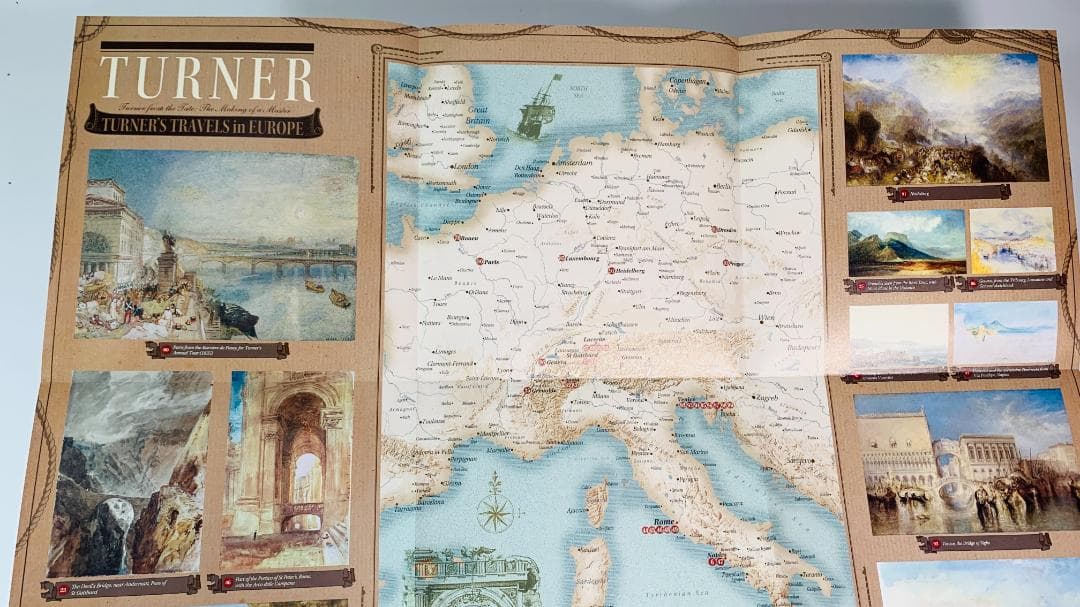 ターナー（1775-1851）の初期から後期に至るまでの作品を収録。