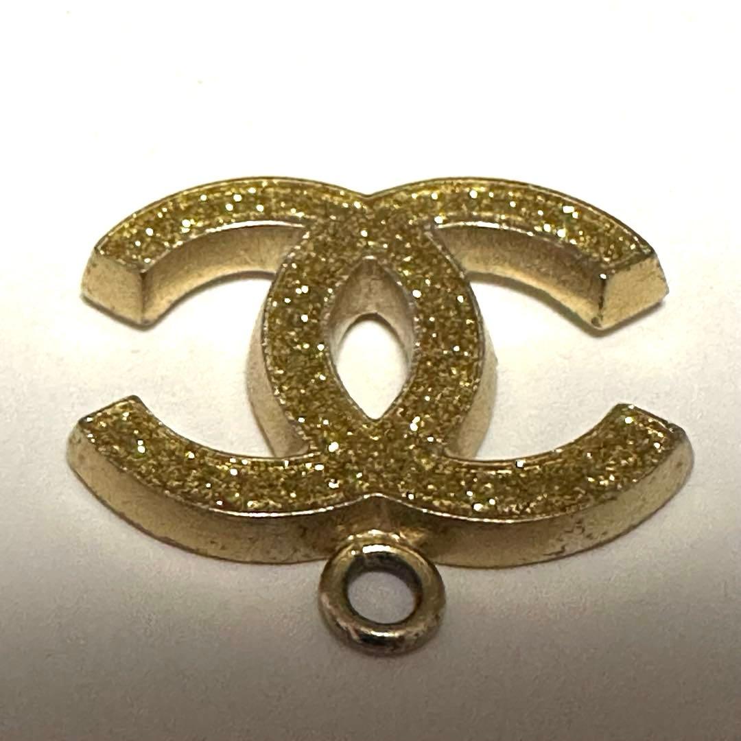 シャネル　CHANEL　ペントップ　チャーム　ココマーク　ラメ　ゴールド　美品