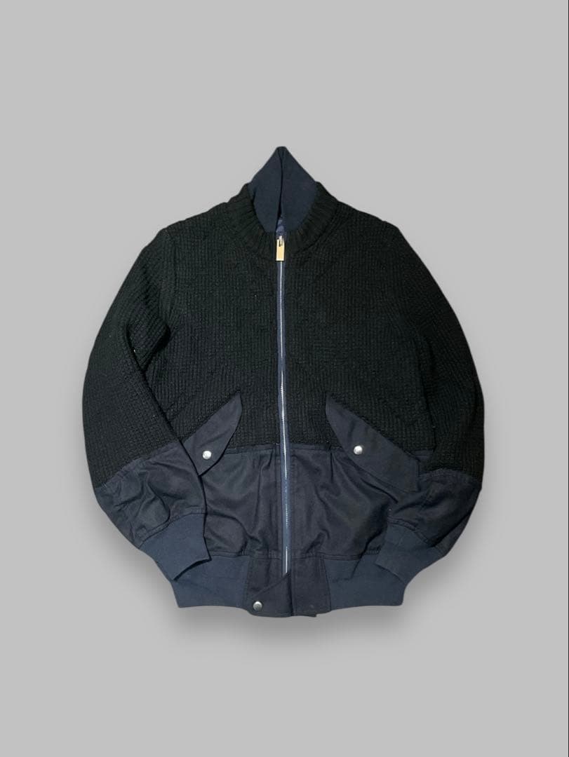 sacai 16aw ニットドッキング Wool Blouson ブルゾン