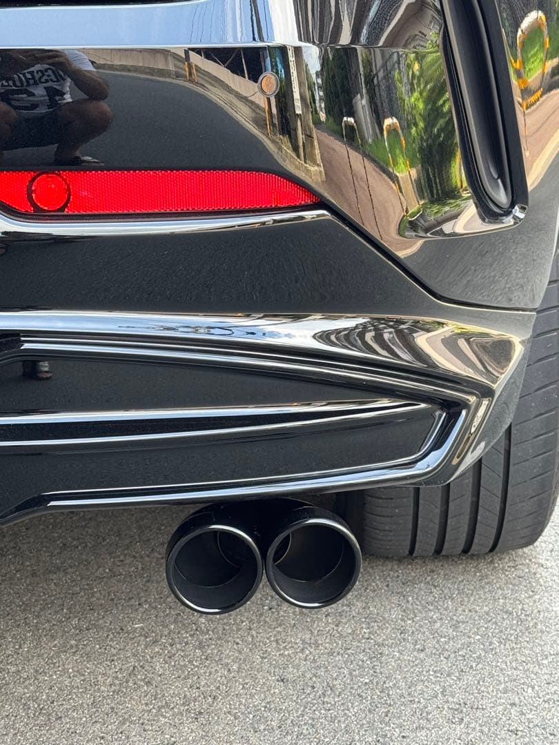 NX350h 20系オリジナルマフラーカッターブラック焼き付け塗装左右セット