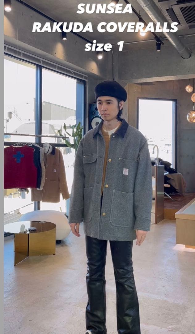 ジャケット・アウター SUNSEA RAKUDA COVERALLS CAMEL size1