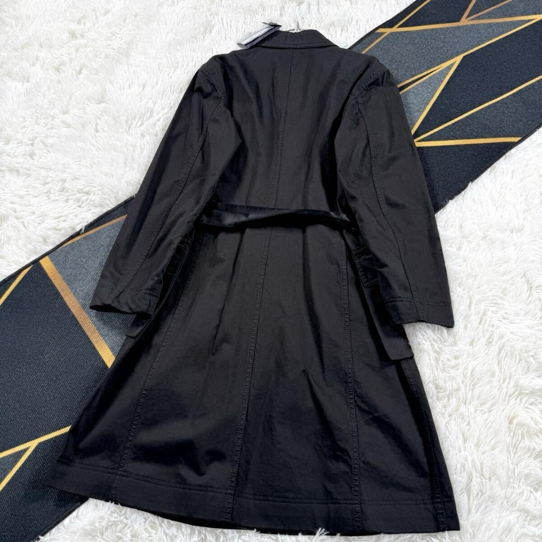 美品【定価11.1万】プラダ ロングコート ベルト付き ブラック L SS128