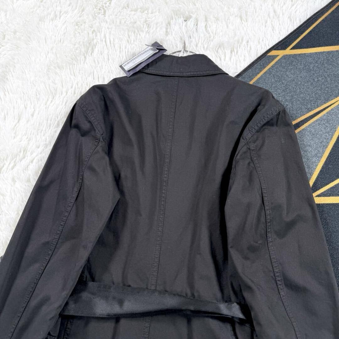 美品【定価11.1万】プラダ ロングコート ベルト付き ブラック L SS128