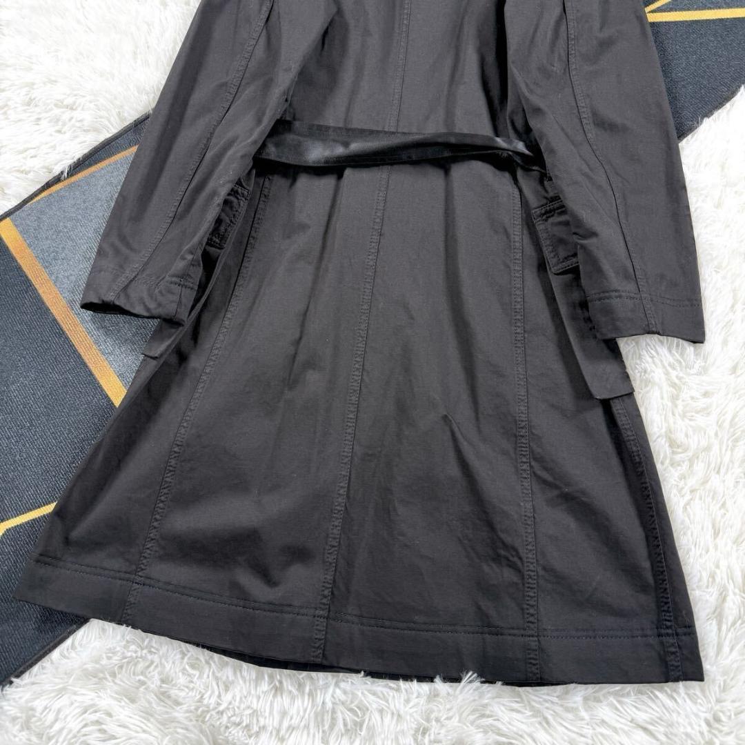 美品【定価11.1万】プラダ ロングコート ベルト付き ブラック L SS128