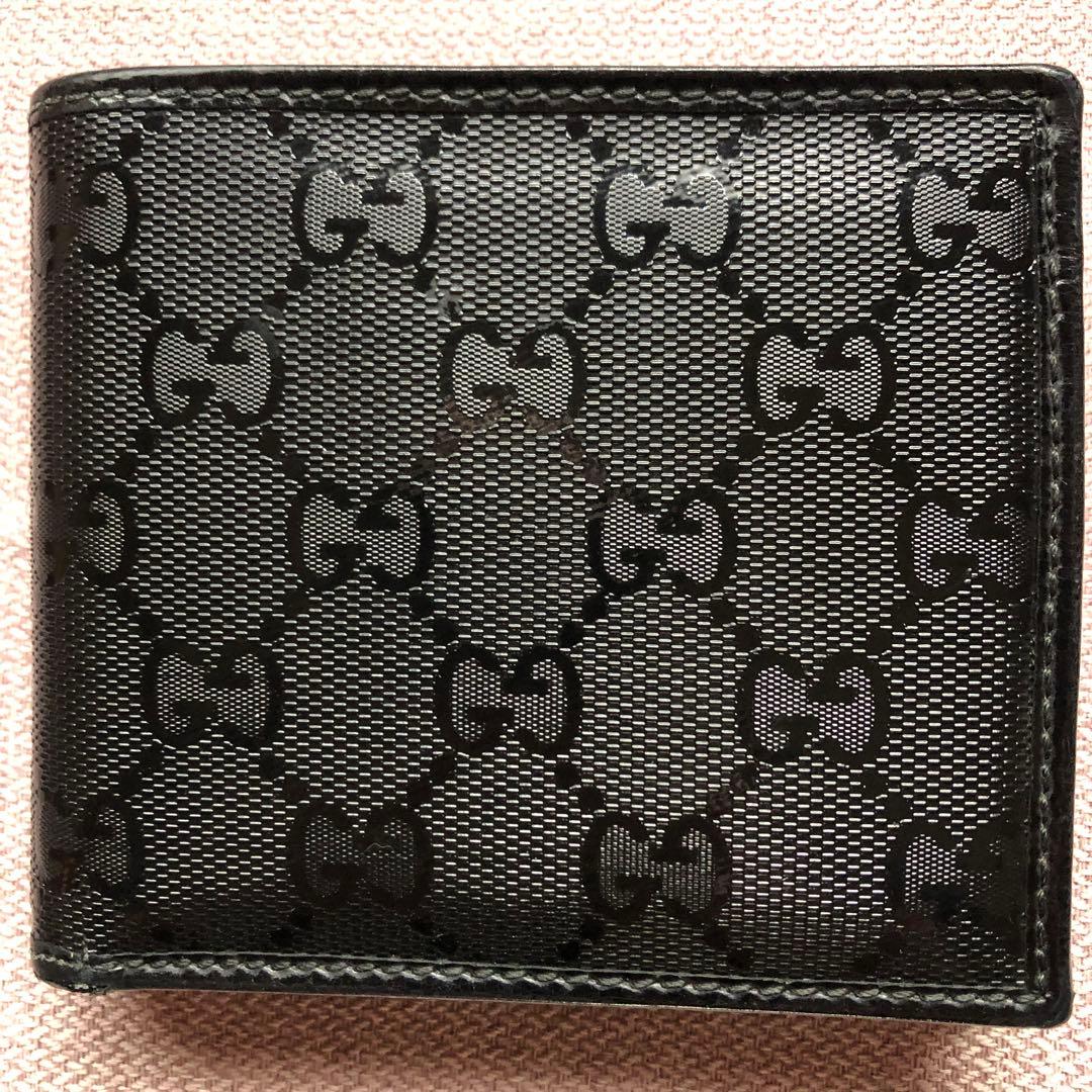 【美品】Gucci インプリメ　二つ折り財布 ブラック