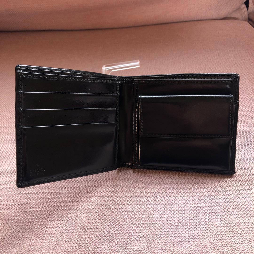 【美品】Gucci インプリメ　二つ折り財布 ブラック