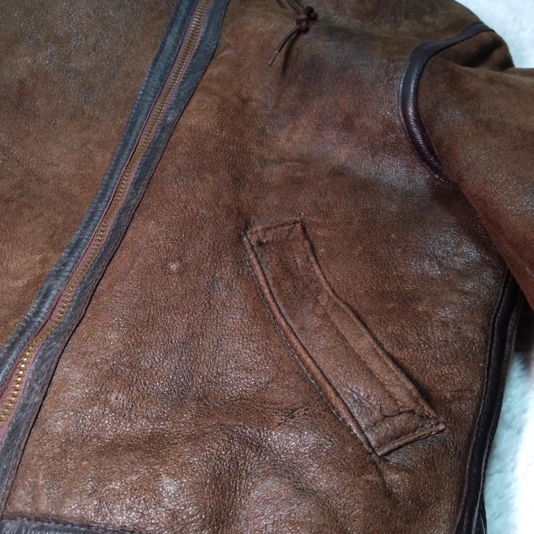 アヴィレックス　B-3　リアルムートン　フライトジャケット　アメリカ製　Ｌ相当