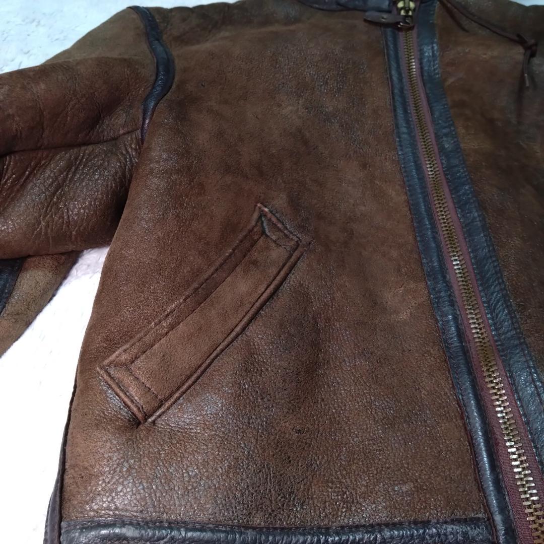 アヴィレックス　B-3　リアルムートン　フライトジャケット　アメリカ製　Ｌ相当