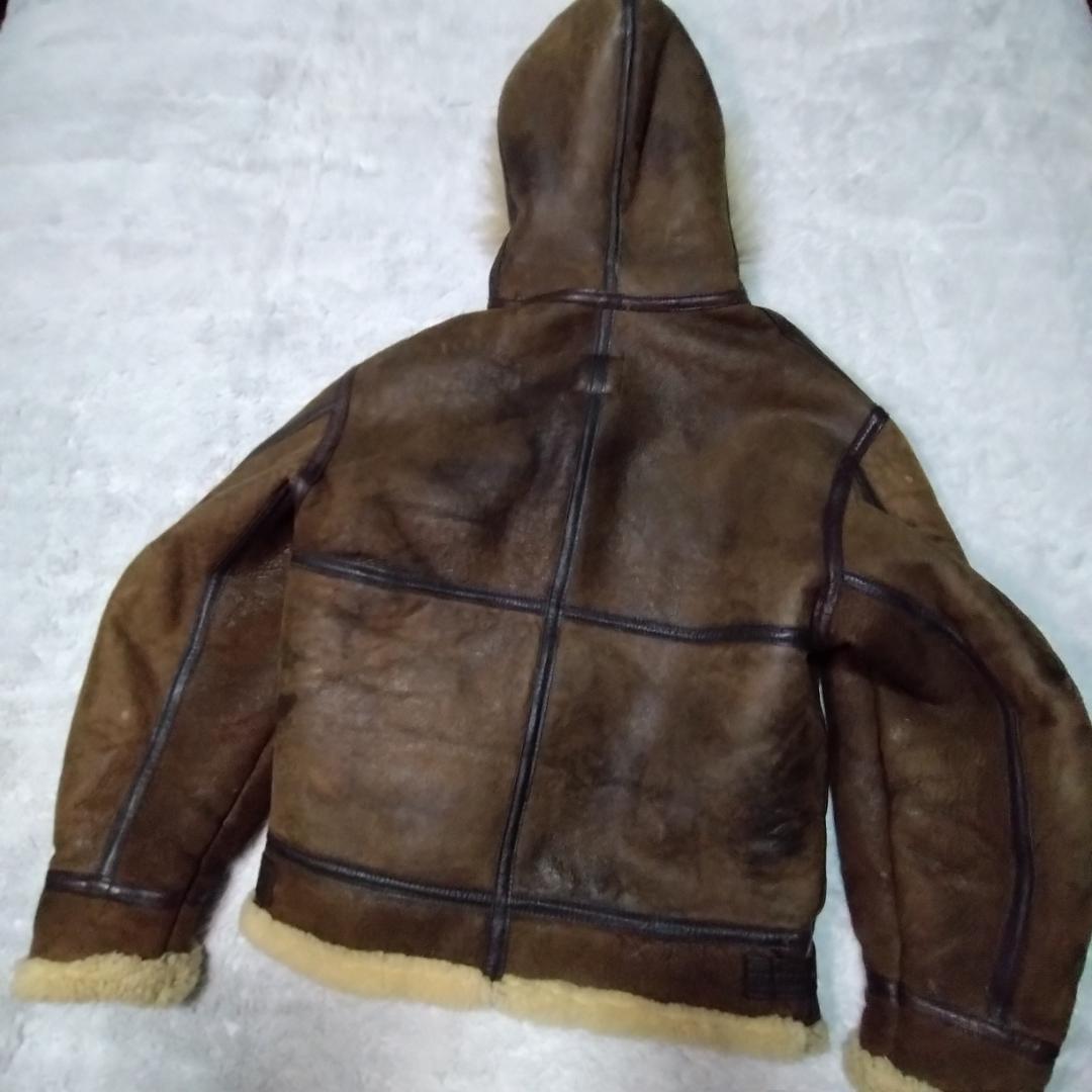 アヴィレックス　B-3　リアルムートン　フライトジャケット　アメリカ製　Ｌ相当