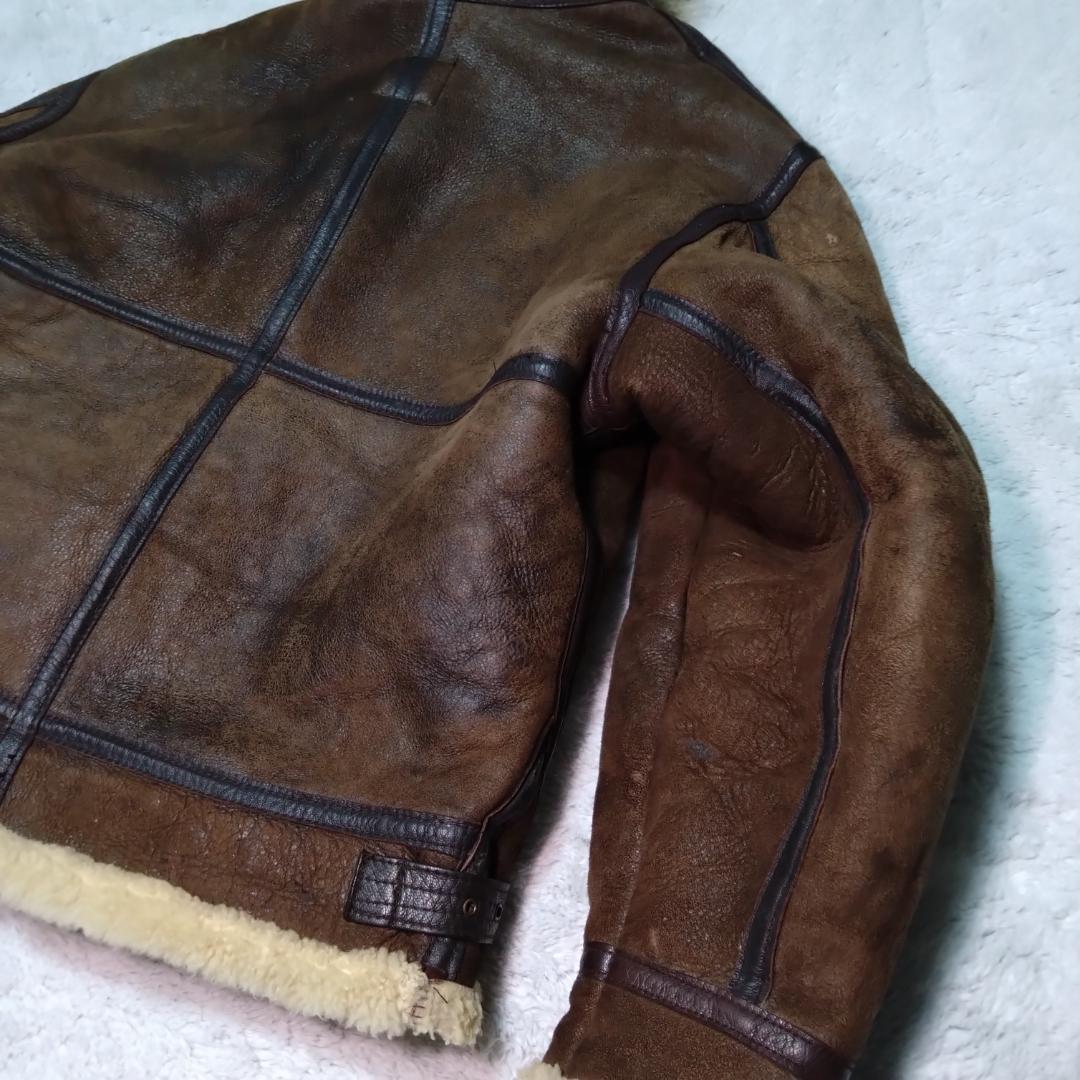 アヴィレックス　B-3　リアルムートン　フライトジャケット　アメリカ製　Ｌ相当