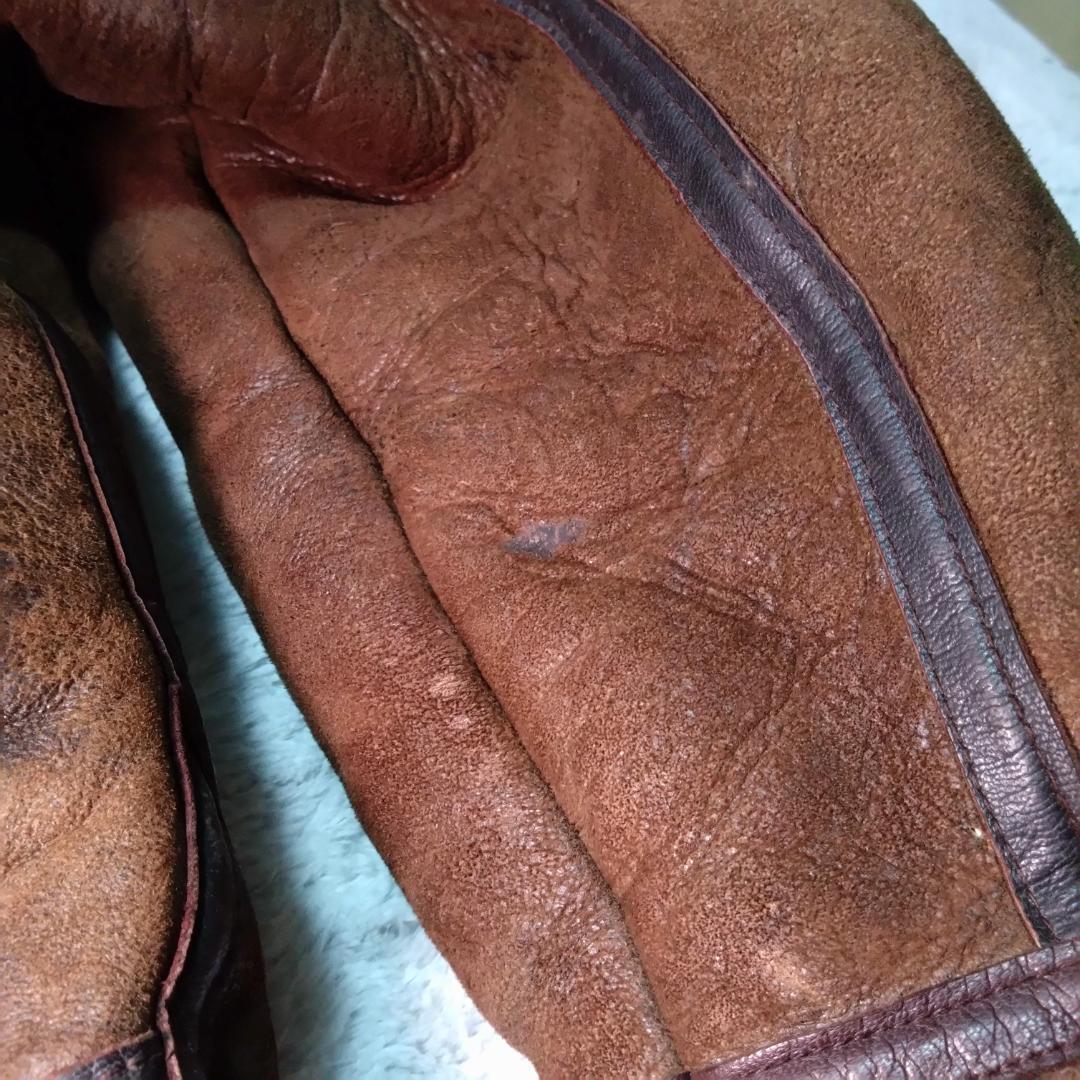 アヴィレックス　B-3　リアルムートン　フライトジャケット　アメリカ製　Ｌ相当