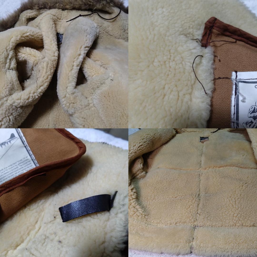 アヴィレックス　B-3　リアルムートン　フライトジャケット　アメリカ製　Ｌ相当