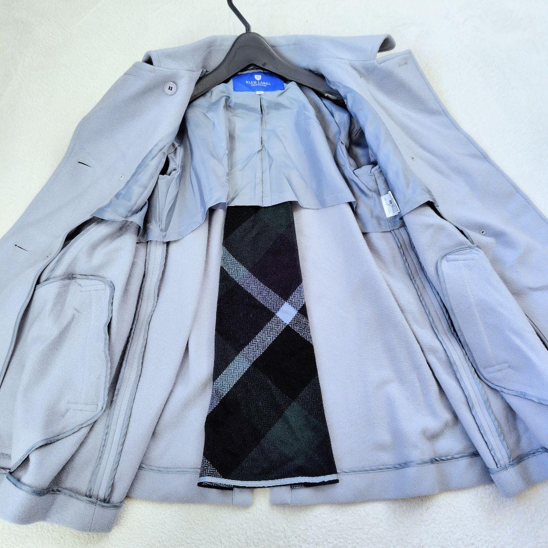 未使用に近い　現行　ブルーレーベルクレストブリッジ　ピーコート　メガチェック