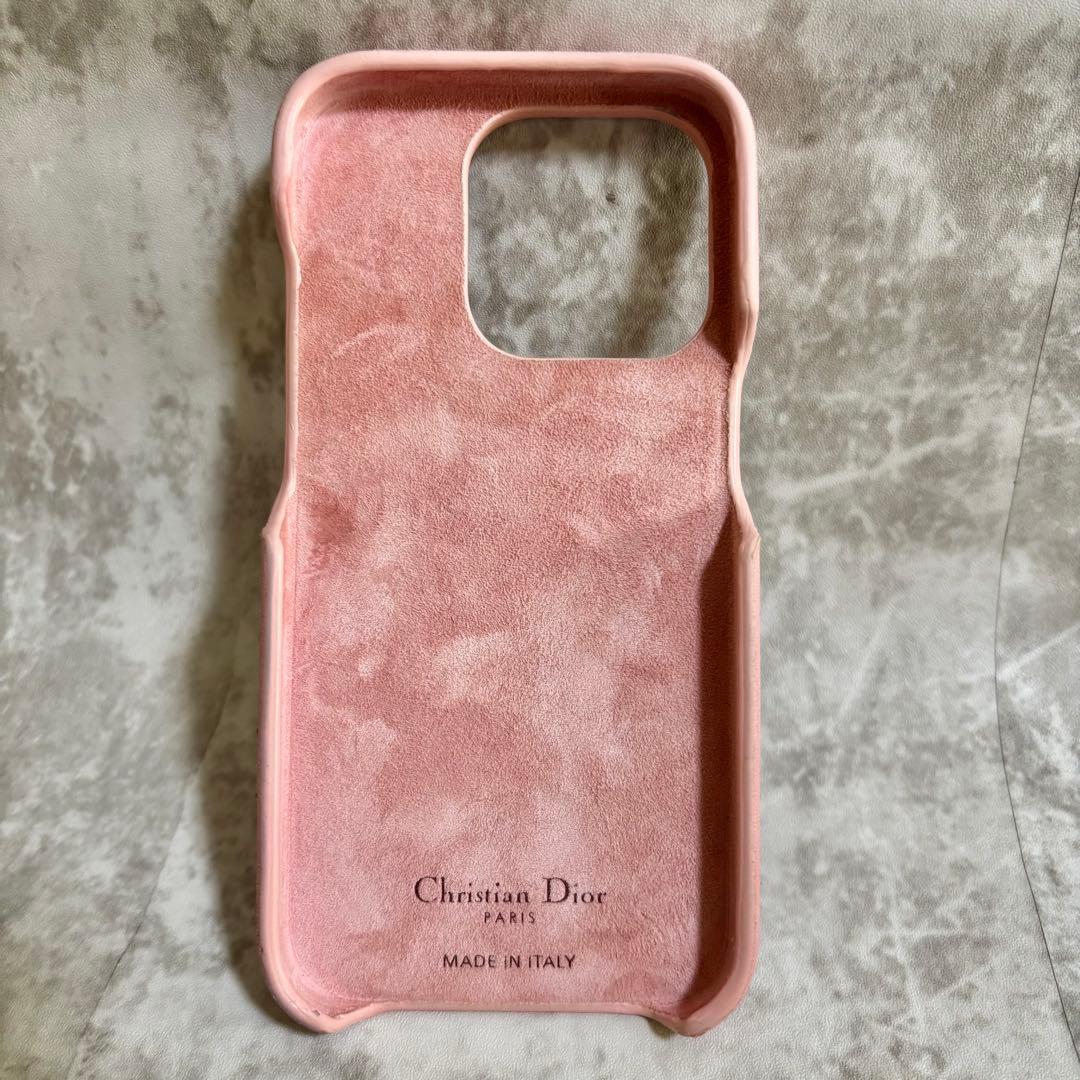 H81 DIOR ディオール　iPhoneケース 15PRO ピンク　チャーム