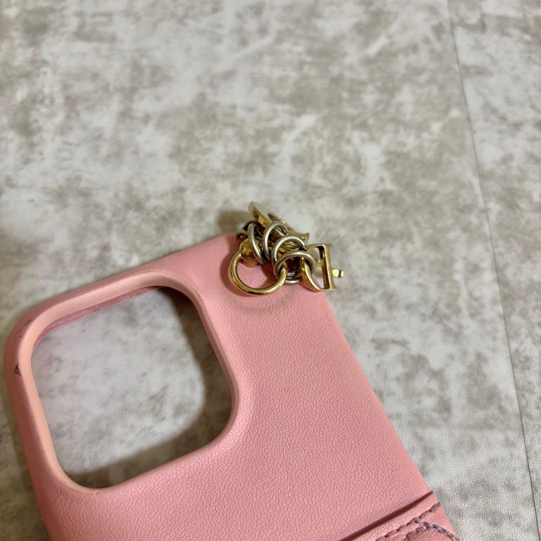 H81 DIOR ディオール　iPhoneケース 15PRO ピンク　チャーム