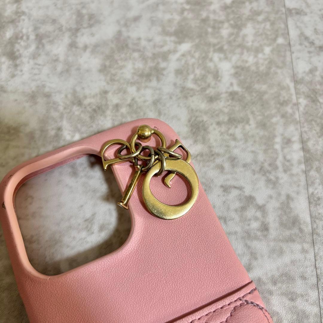 H81 DIOR ディオール　iPhoneケース 15PRO ピンク　チャーム