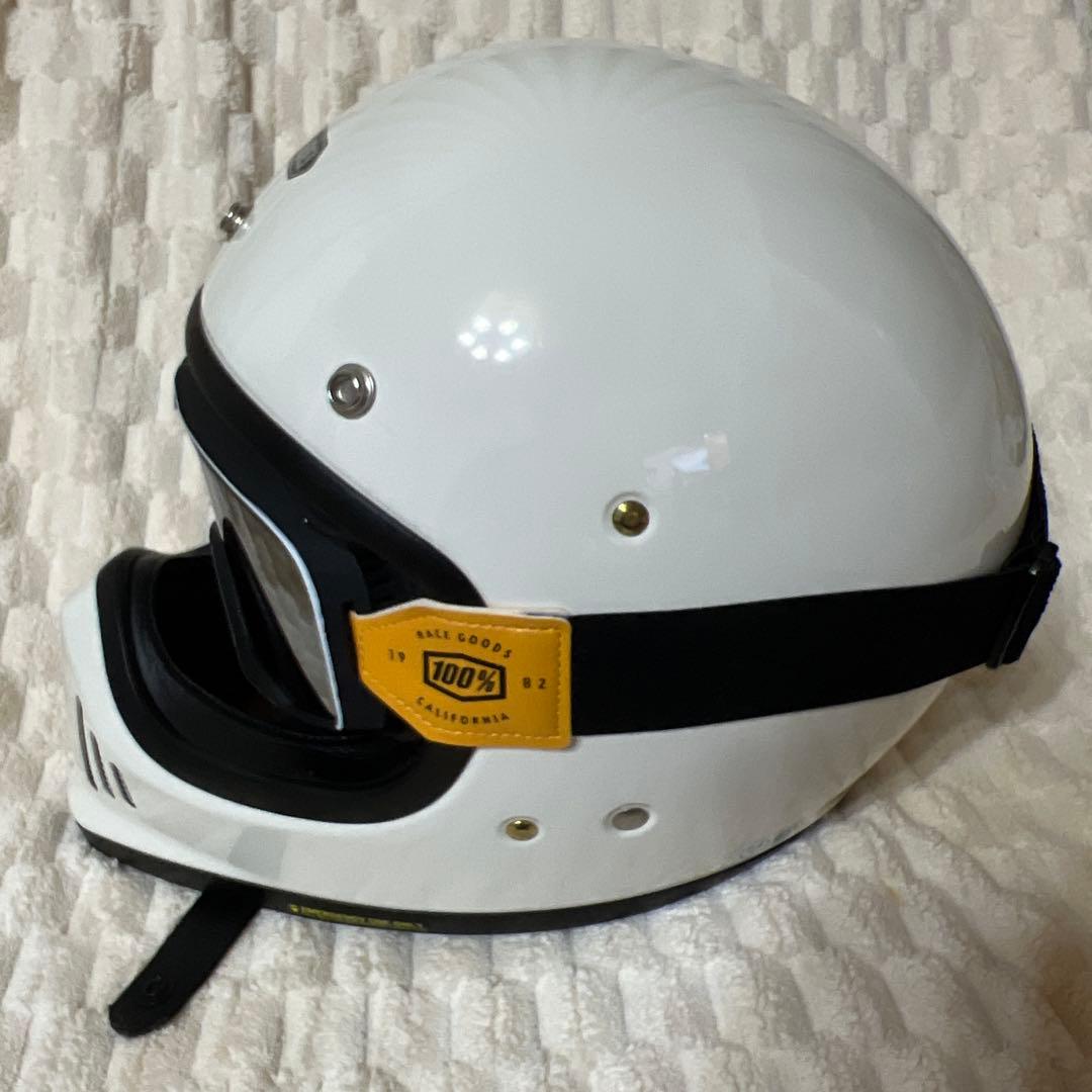 SHOEI EX-ZERO ヘルメット ホワイト 100%ゴーグル付き