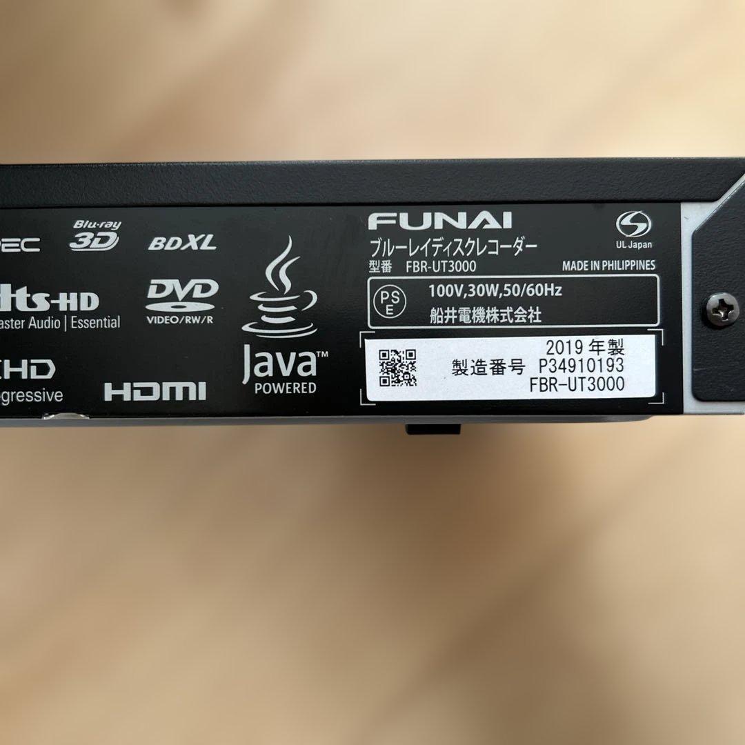 FUNAI ブルーレイレコーダー FBR-UT3000