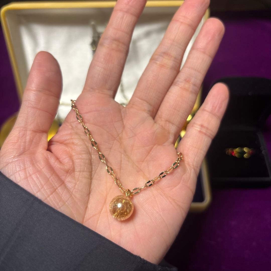 遺品生前整理アクセサリーまとめ　天然石、ニナニッチ 、K18シャンパントップ