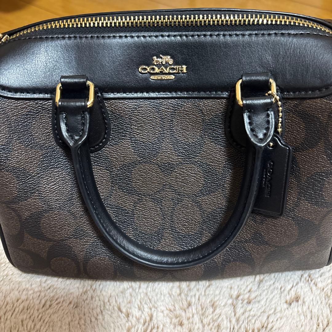 COACHハンドバッグ ブラック/ブラウン