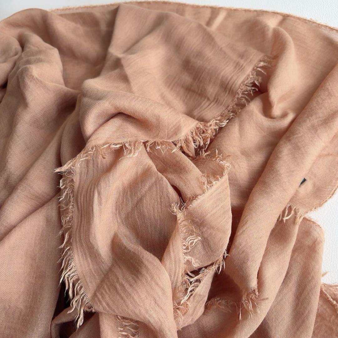 ファリエロサルティ　カシミヤ混　大判ストール　モダール　ショール　フリンジ