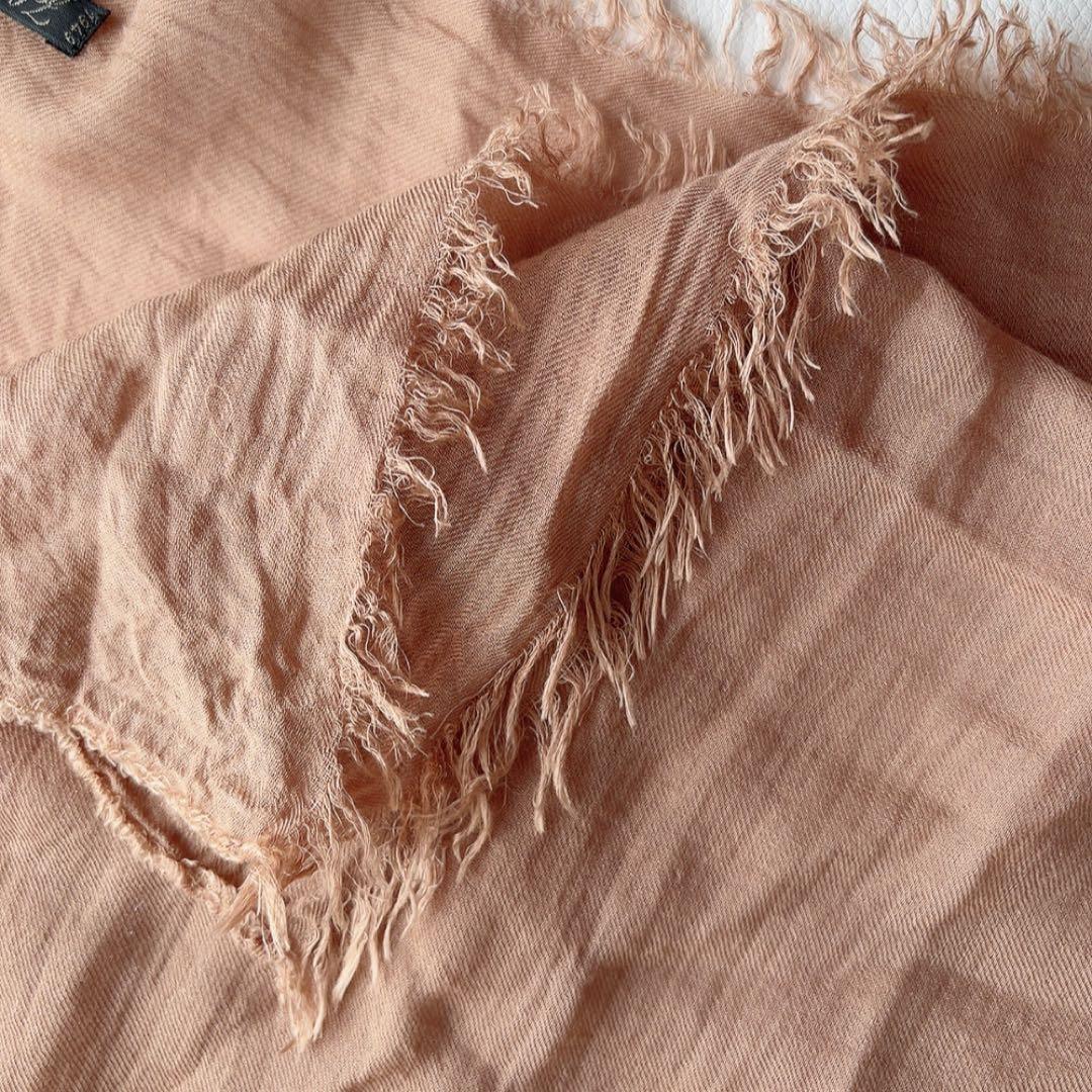 ファリエロサルティ　カシミヤ混　大判ストール　モダール　ショール　フリンジ