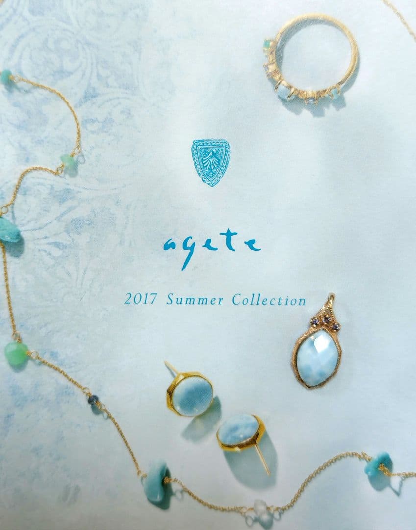 美品☆販売証明書付き agete ラリマー チャーム