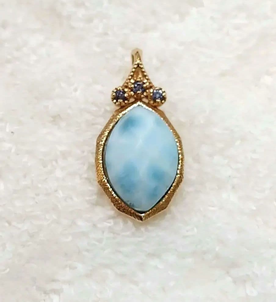 美品☆販売証明書付き agete ラリマー チャーム