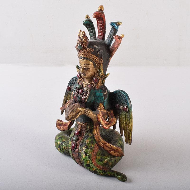 仏教美術　古銅鍍金彩色　彩繪描金嵌寶石　チベット仏　仏像　置物　V　8118