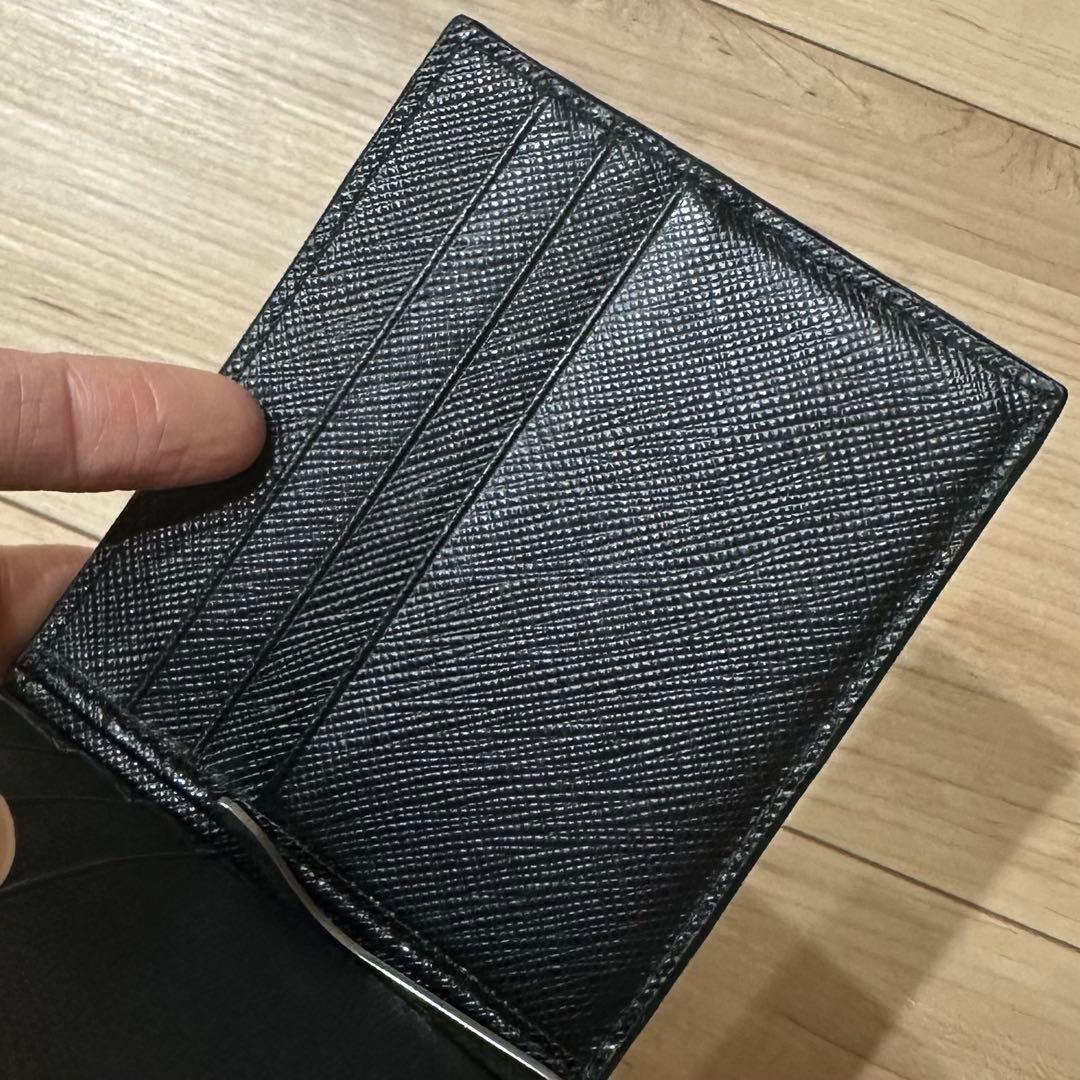 最終価格【美品】PRADA マネークリップ ブラック レザー