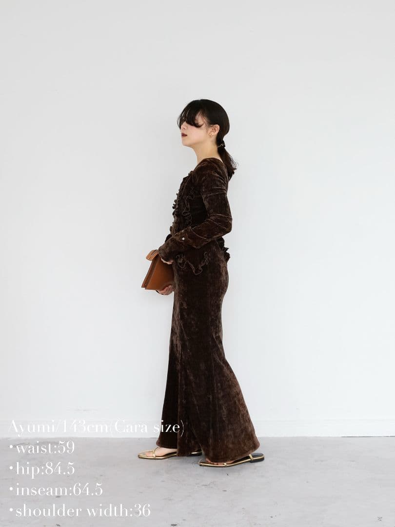 スーツ・フォーマル・ドレス belted velour frill onepiece