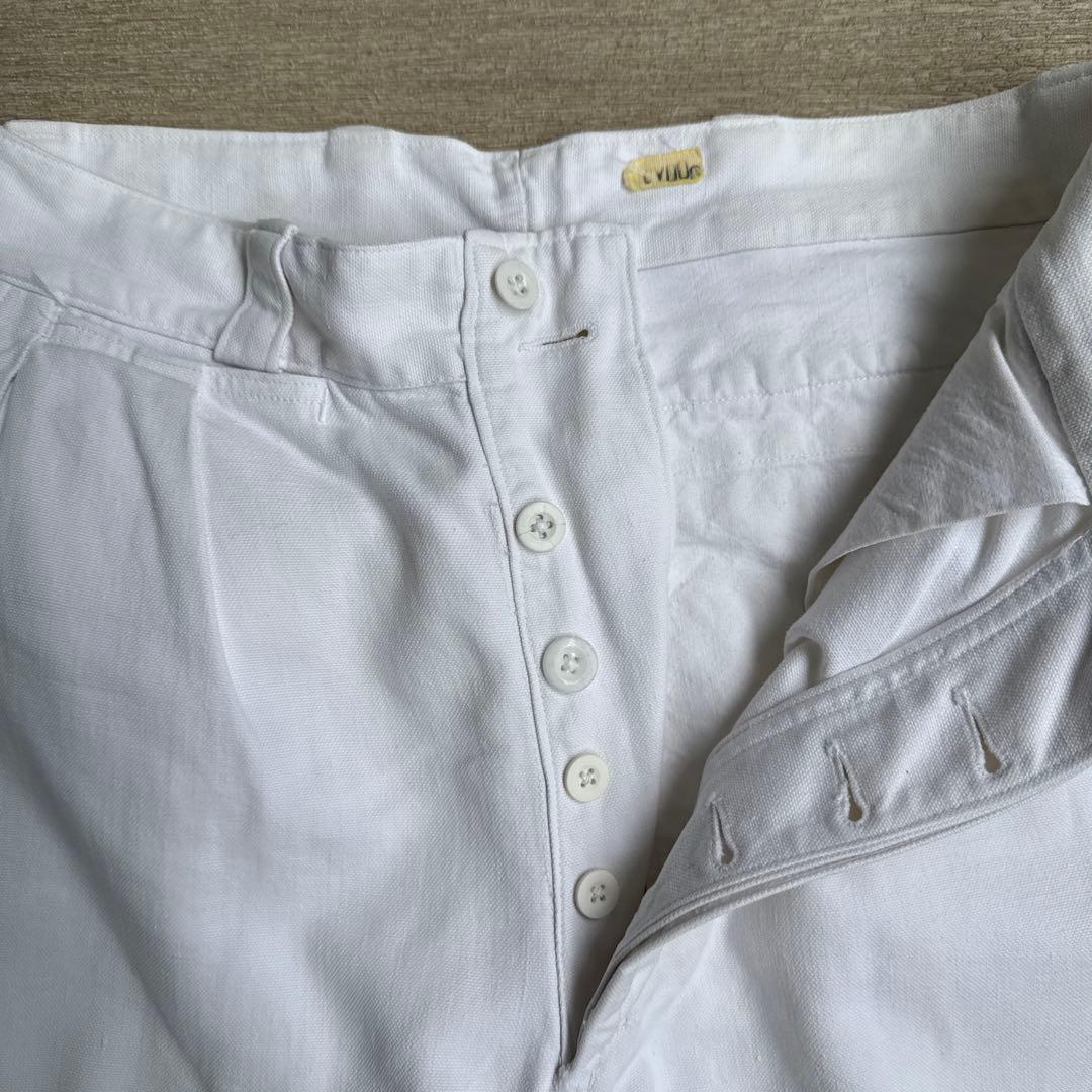 40's〜50's us navy ホワイト　セーラーパンツ　ワーク