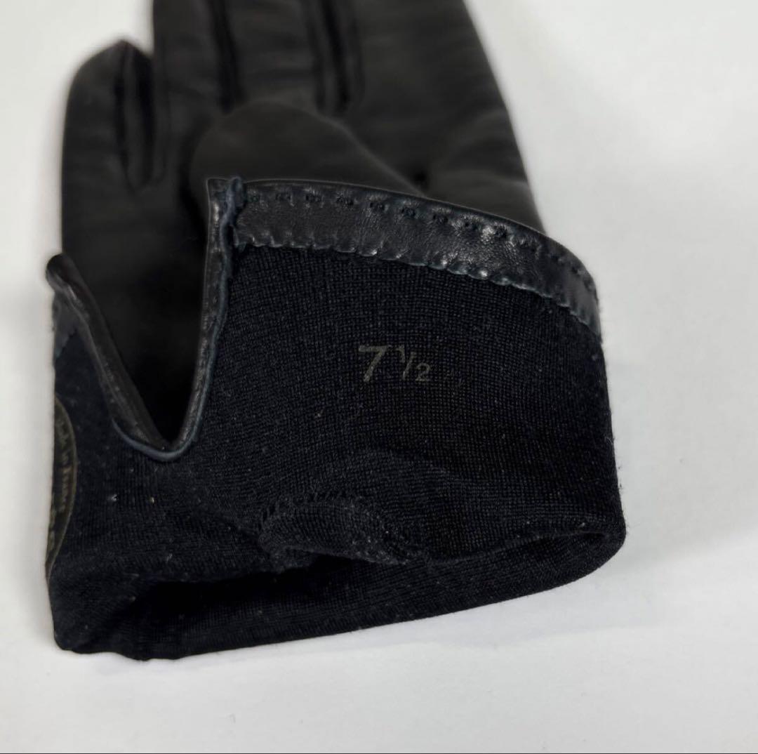 【定価約20万円】【新品未使用】HERMES手袋レザー 羊革 シルバー箱付き