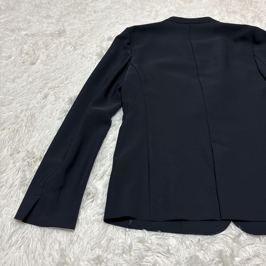 【極美品】　23区　セットアップ　スーツ　ノーカラー　濃紺　40　Lサイズ相当