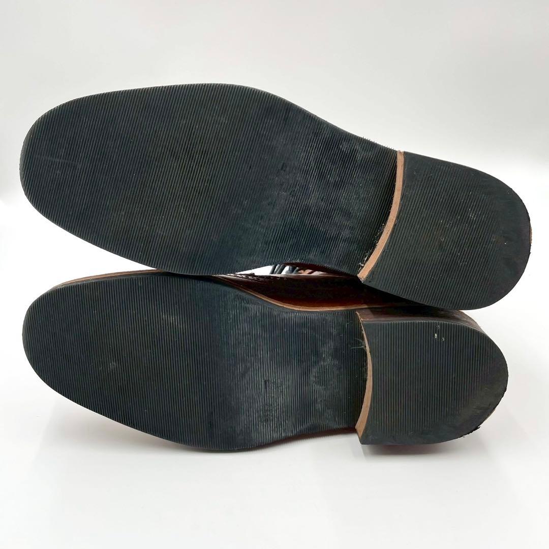 ハルプ ウイングチップ カントリーブーツ ブラウン 本革 27cm Y1529