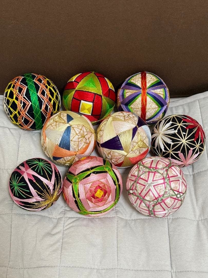 御殿まり　手毬　手鞠　ハンドメイド　手作り　8個セット　まとめ売り　お買い得
