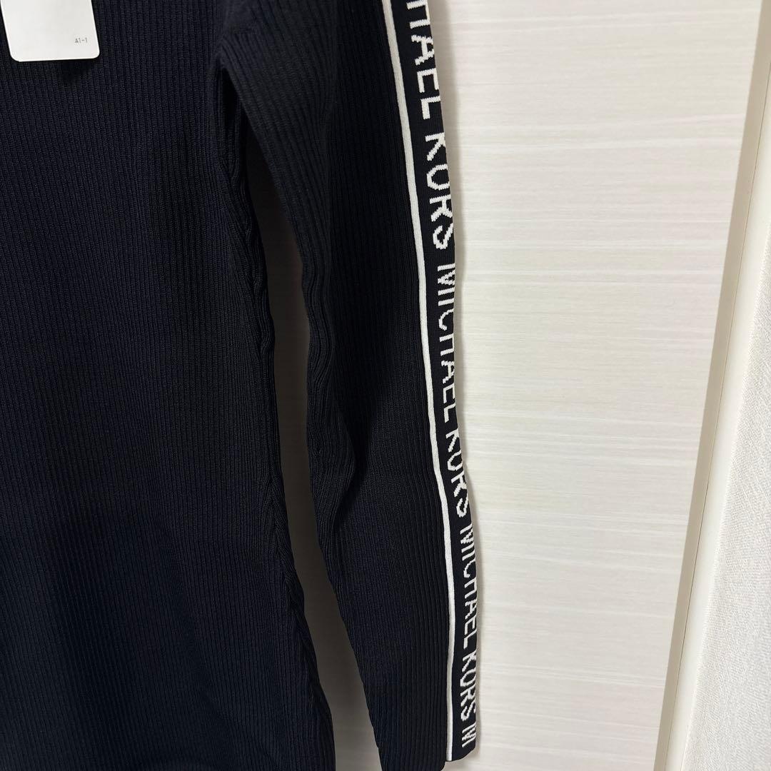 【新品】MICHAEL KORS ブラック リブ編み ワンピXS 新品タグ付き
