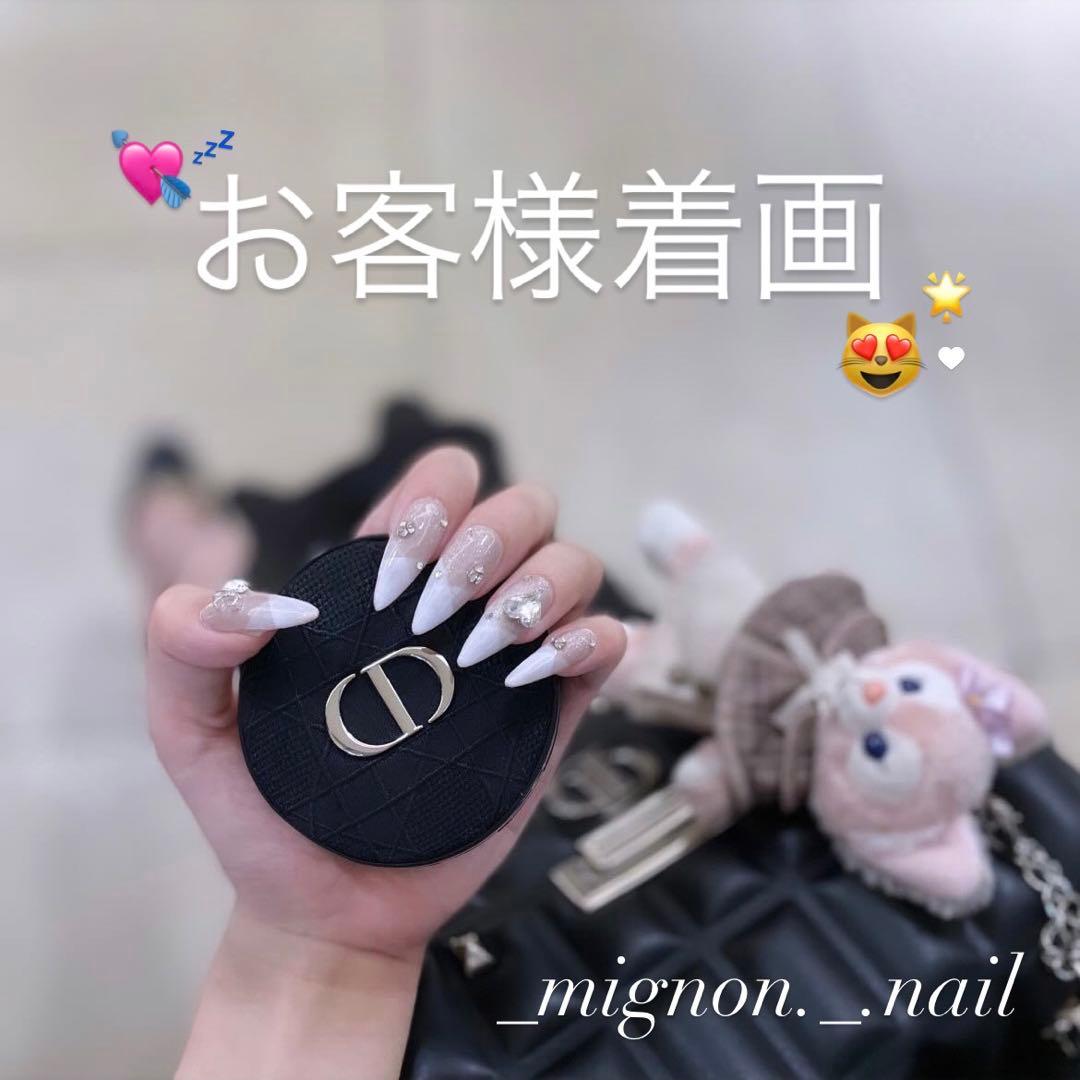 お急ぎ便A♥ ネイルチップ 量産型 韓国 フレンチネイル マグネット ちゅるん