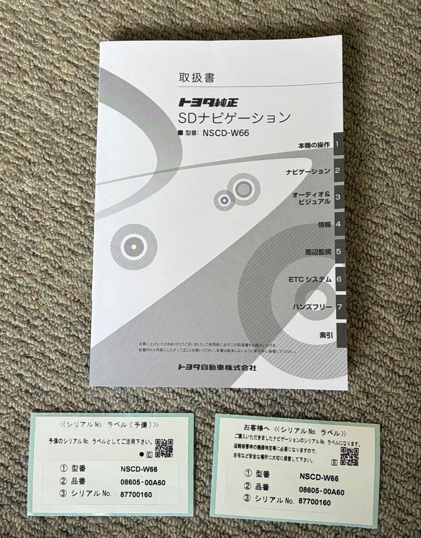 TOYOTA純正ナビ NSCD－W66