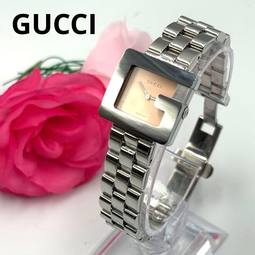 【電池新品】超美品GUCCI 3600L スクエア Gロゴ シルバー　稼働中