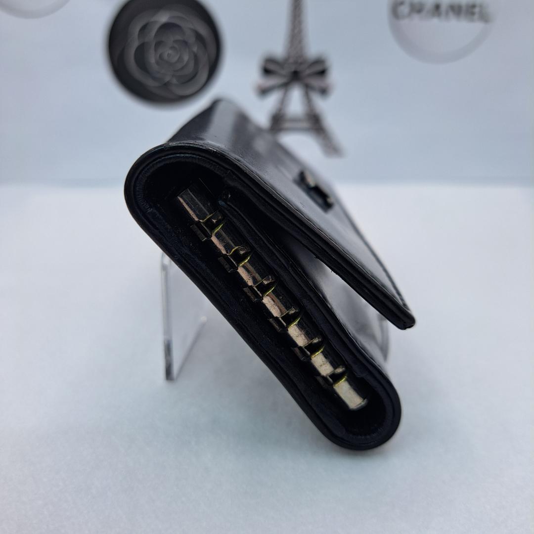 CHANEL　高級感あり　キーケース　エンメル　ブラック