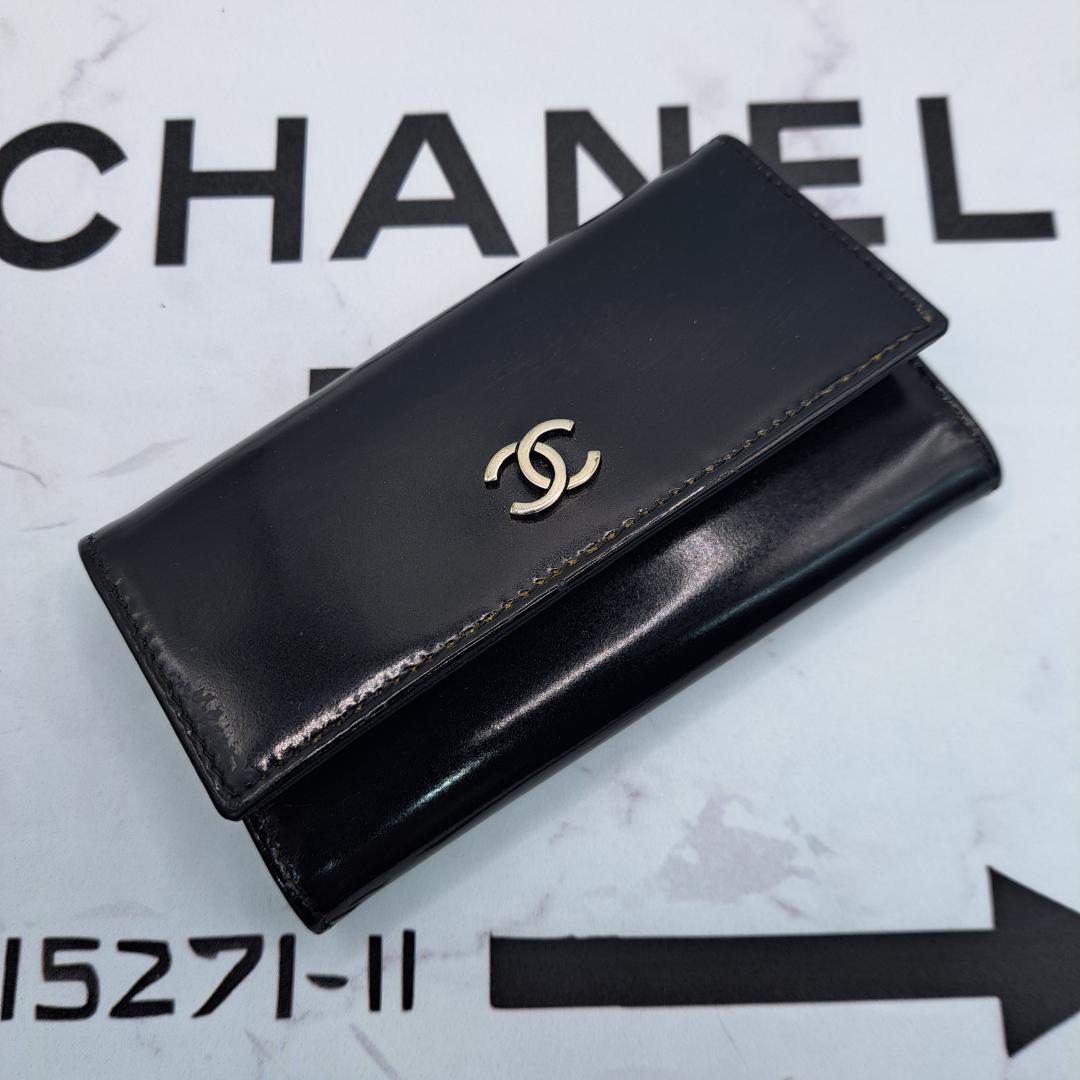 CHANEL　高級感あり　キーケース　エンメル　ブラック