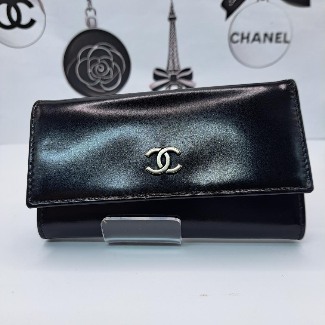 CHANEL　高級感あり　キーケース　エンメル　ブラック