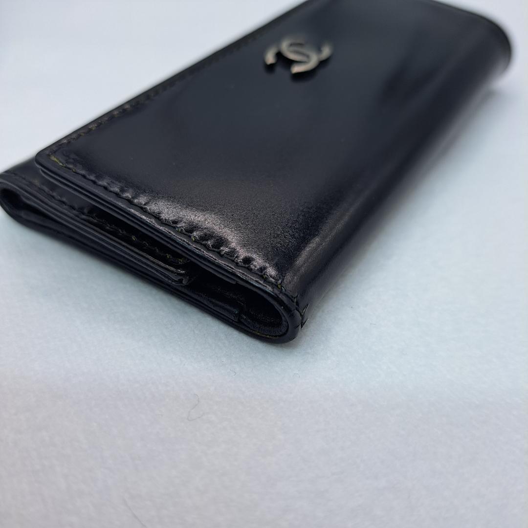 CHANEL　高級感あり　キーケース　エンメル　ブラック