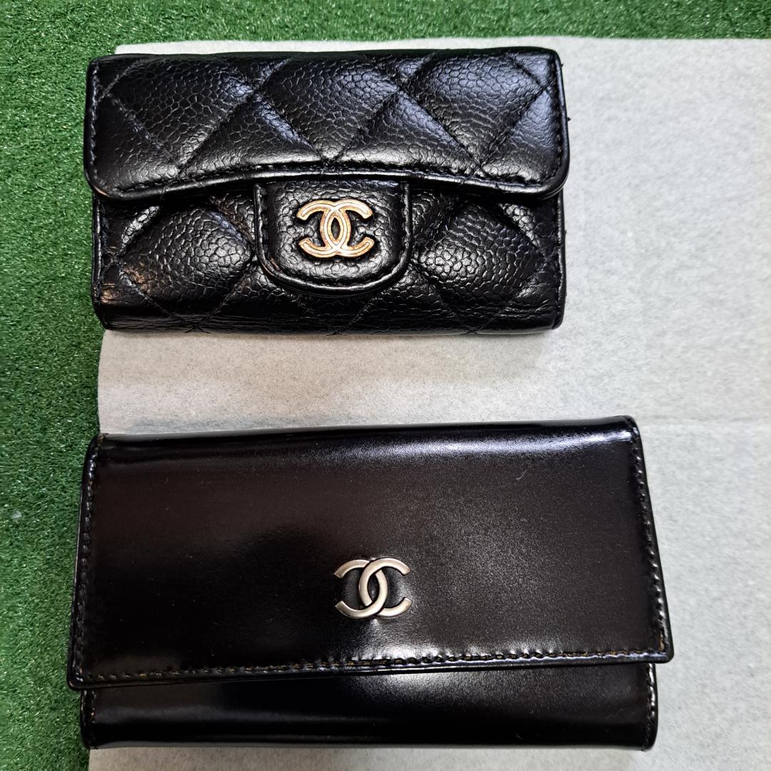 CHANEL　高級感あり　キーケース　エンメル　ブラック