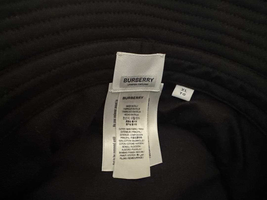 BURBERRY バーバリー スウェット スエット ブラック バケットハット